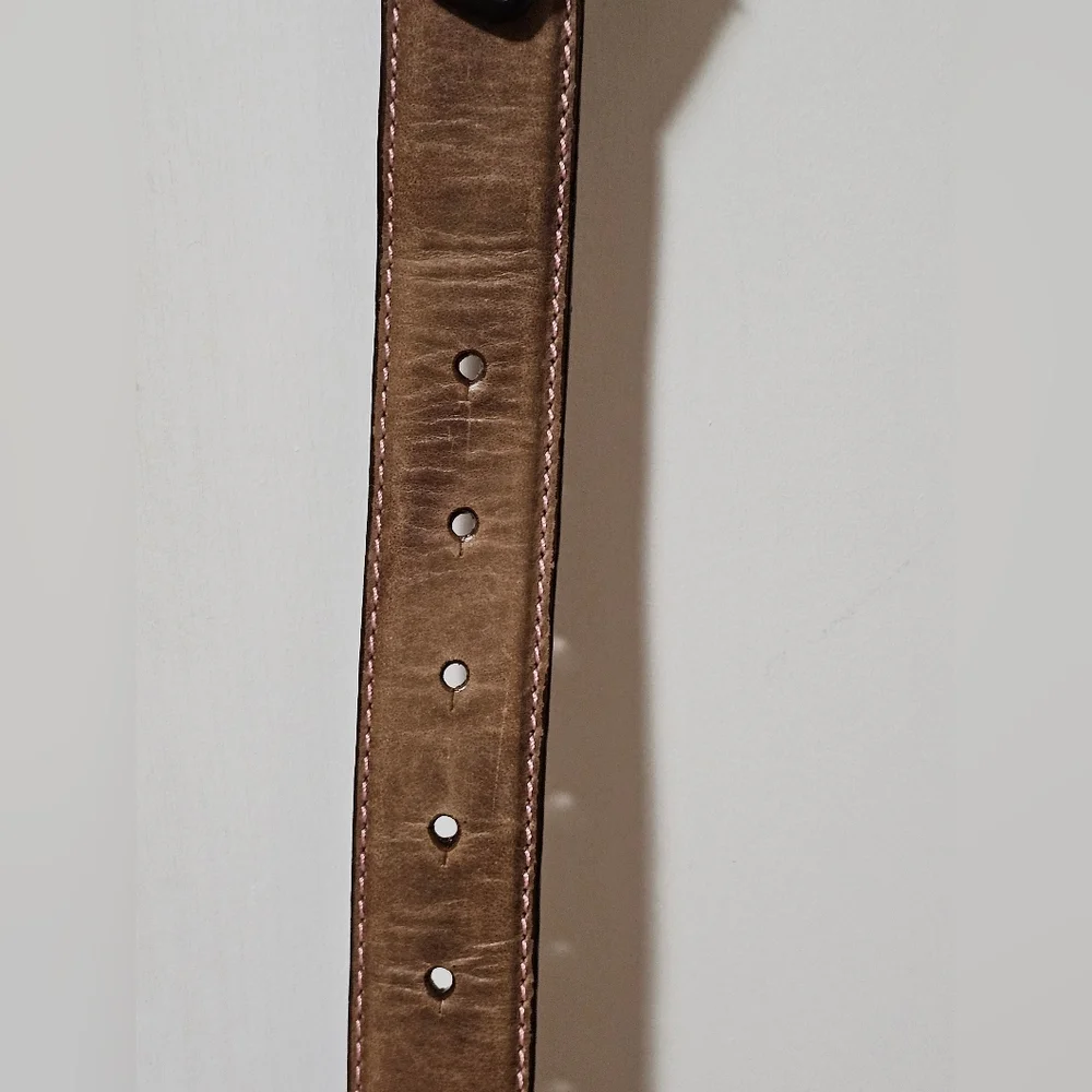 John Deere Girls Leather Belt w/ Pink Buckle